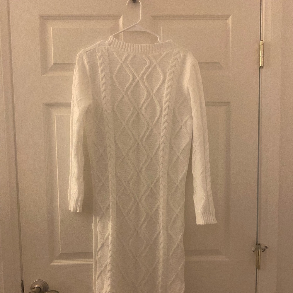 White Sweater Dress size M Maxi